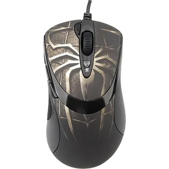 Počítač A4tech XL-747H, herní myš, ANTI-VIBRATE, 3600DPI, motiv pavouk hnědý, XL-747H Brown