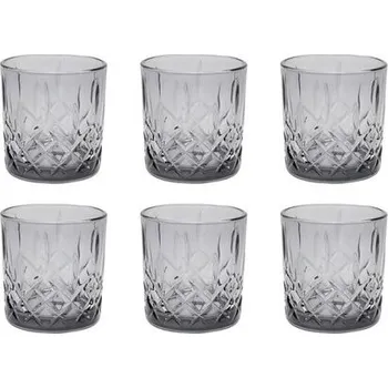 Sklenice sklen. 340ml, 6ks, d8x8,5cm, kouř., whisky