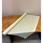 DUNI Premium 20 x 1,37m. Béžový papírový ubrus v návinu. Bez vzoru, lehce průsvitný.