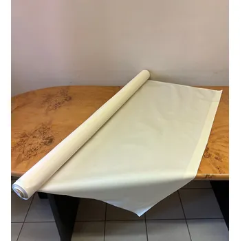 ubrus DUNI Premium 20 x 1,37m. Béžový papírový ubrus v návinu. Bez vzoru, lehce průsvitný.