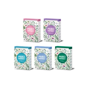 EcoHaus Prací papírky testovací mix 5 vůní, 60 ks