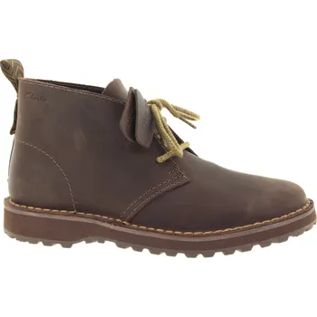 Pánské tenisky CLARKS Pánský kožený hnědý kotník 26179717-BROWN-267 Velikost 46
