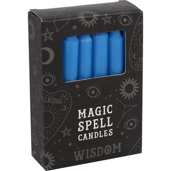 Svíčka Spirit of Equinox Magic Spell Candles Magické svíčky Wisdom (Tmavě modrá), 12 ks x 8 g.