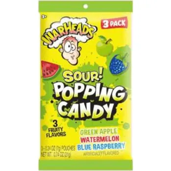 Bonbon Warheads Sour Popping Candy - Ovocné praskací bonbóny PO EXPIRACI (21 g)