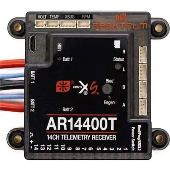RC vybavení Spektrum přijímač AR14400T 14CH PowerSafe s telemetrií