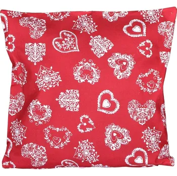 Polštář Návlek na Polštář, Srdce 20437, červený
