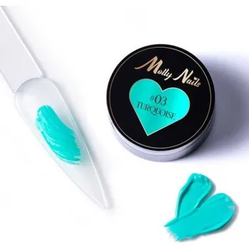 Lak na nehty Pasta na nehty ProArt Paste Molly Lac 5g No.03 tyrkysový gel
