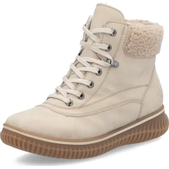 Dámské polobotky Dámská kotníková obuv Rieker 74200-62 béžová s vlnou béžová 41
