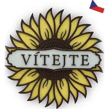 Dřevěná hračka JH WoodArt dřevěná cedule Z - Vítejte 38 cm (Závěsná cedule na dveře nebo zeď s vkusným dotekem)