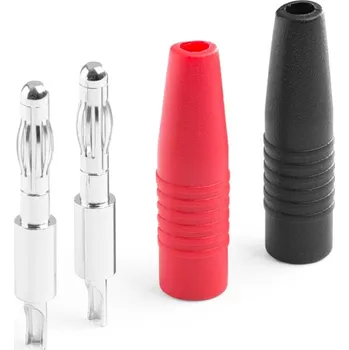 RC náhradní díl Kavan Banánek 4mm Silver pájecí (černý+červený) - expresní doprava