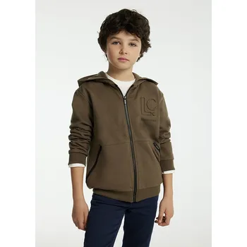 Chlapecké oblečení Mayoral Mikina rozepínací s kapucí LC hnědo-zelená JUNIOR velikost: 140 (10 let)