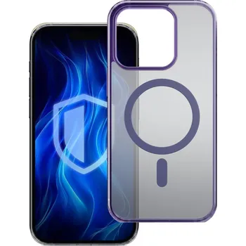 Pouzdro na mobilní telefon Ochranný kryt 3mk Frosty MagCase pro Apple iPhone 14 Plus, fialová