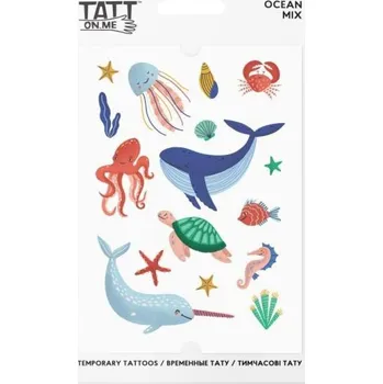 Odstranitelné tetování TATTonMe Voděodolné dočasné tetovačky pro děti Oceán mix