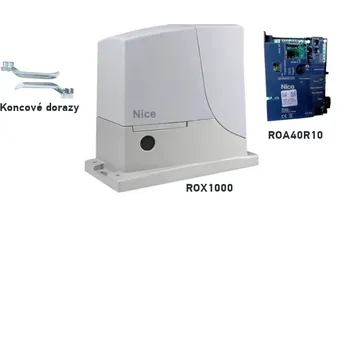 Pohon brány NICE ROX 1000 - samostatný pohon pro posuvné brány (A)