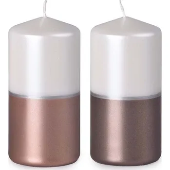 Svíčka Svíčka půlená s páskem 60x120mm hnědá