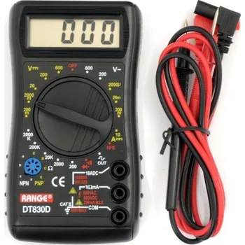 Multimetr DT830D RANGE černý