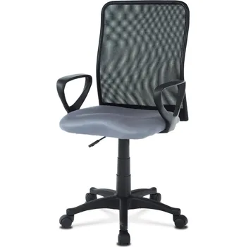 Kancelářská židle, látka MESH šedá / černá, plyn.píst