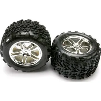 RC náhradní díl Traxxas kolo 3.8", disk Split Spoke H14 stříbrný, pneu Talon (pár)