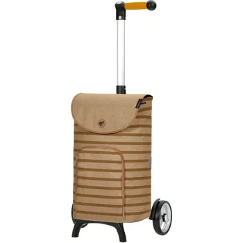 Nákupní taška Nákupní taška na kolečkách Andersen Unus Shopper Fun Eske hnědá