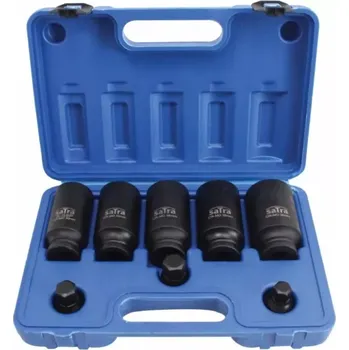 Gola hlavice SATRA S-S8P Hlavice na hnací hřídele, úderové, 1/2", 12hran, 30-36 mm, imbus 14-19 mm, 8 ks