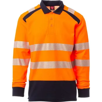 pracovní tričko Pracovní polokošile Payper ROAD WINTER Barva: Oranžová Fluo/ N, Velikost: 2XL Kvalitní reflexní polokošile