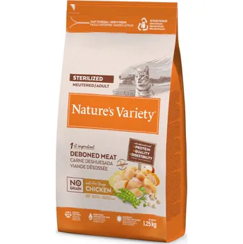 Krmivo pro kočku 1,25kg Nature's Variety No Grain Sterilized kuřecí z volného chovu