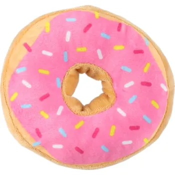 Hračka pro psa Huhubamboo hračka donut růžový 12cm