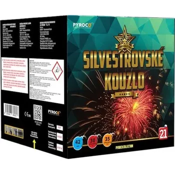 Zábavní pyrotechnika SILVESTROVSKÉ KOUZLO, kompaktní ohňostroj 42 ran / 30 mm