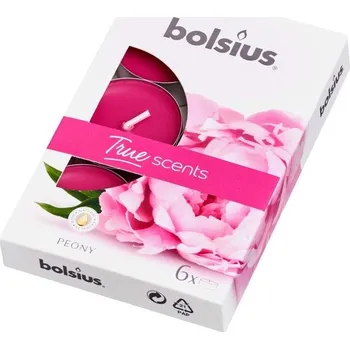 Svíčka Bolsius Aromatic 2.0 Čajové 6ks Peony, vonné svíčky