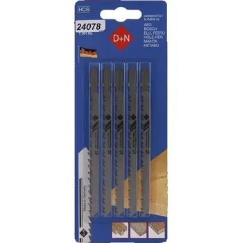 Pilky do přímočaré pily na dřevo a plast HCS 105/1,45mm 5ks