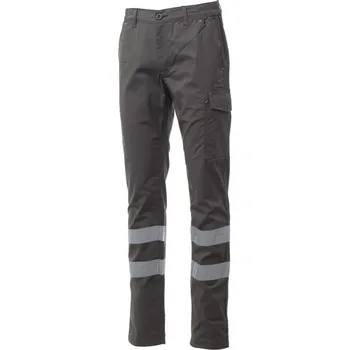 montérky Pracovní kalhoty Payper POWER STRETCH SUMMER REFLEX Barva: Kouřová, Velikost: 5XL Bavlněné pracovní kalhoty