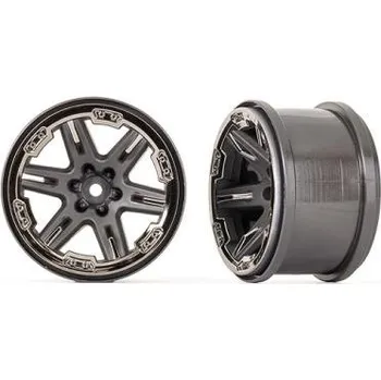 RC náhradní díl Traxxas disk 2.8" RXT uhlově šedý/černý chrom (2)