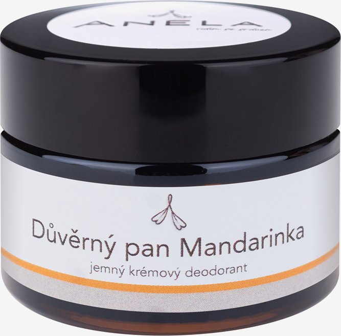 Anela Důvěrný pan Mandarinka Obsah: 30 ml jemný krémový deodorant