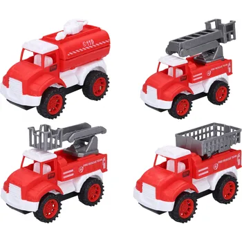 autíčko Wiky Vehicles Auta hasičská 4 ks 10,5 cm