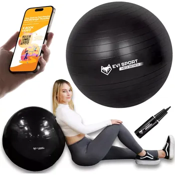 Gymnastický míč Rehabilitační míč gymnastický pro cvičení FITNESS POSILOVNA 65 cm + E-BOOK