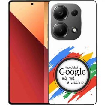 Pouzdro na mobilní telefon Gelový kryt mmCase na Xiaomi Redmi Note 13 Pro 4G/Poco M6 Pro - muž ví všechno bílé pozadí