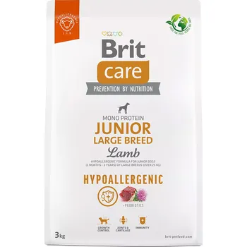 Krmivo pro psa 3kg Brit Care Hypoallergenic Junior Large Breed Lamb & Rice
