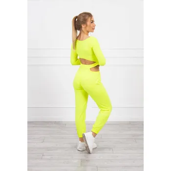 Dámská halenka Sada s halenkou top žlutá neonová UNI