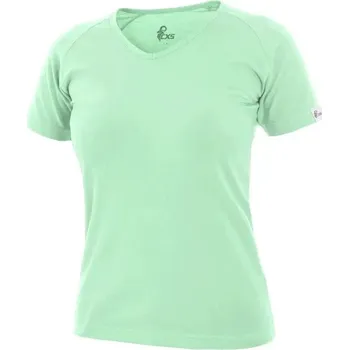 Dámské tričko Tričko ELLA dámské do V, krátký rukáv mátová