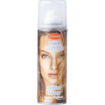 Barva na vlasy Glitter na vlasy spray stříbrný
