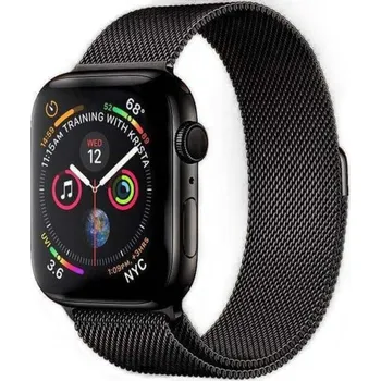 Příslušenství k chytrým hodinkám Elegantní kovový pásek pro chytré hodinky Apple Watch SE 40 mm (2022) - černý