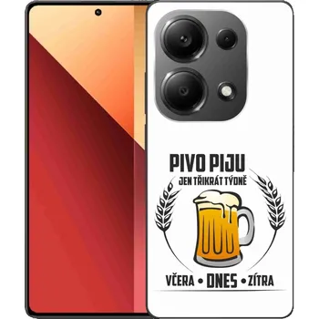 Pouzdro na mobilní telefon Gelový kryt mmCase na Xiaomi Redmi Note 13 Pro 4G/Poco M6 Pro - pivní motiv bílé pozadí
