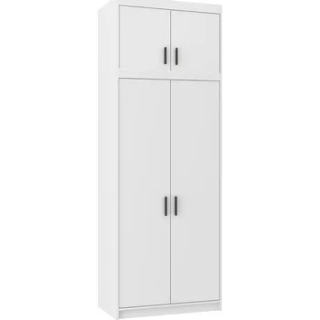 Šatní skříň Šatní skříň ELENA 2D + nástavec | 89,7 cm | bílá