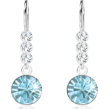 Náušnice Náušnice ze stříbra 925, krystaly Swarovski světle modré a čiré barvy