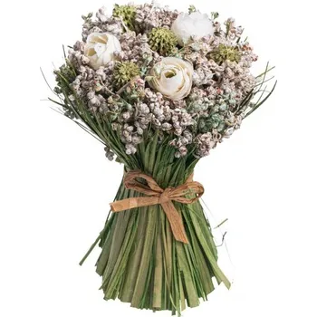 umělá květina Chaks Kytička umelých ruží - Cream 9,5 x 15 cm