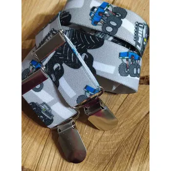 Kšandy Chlapecké kšandy/ šle monster truck, Délka 70 cm