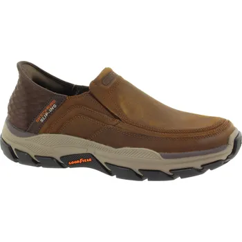 Pánské tenisky SKECHERS Pánské kožené hnědé slip ins 204810-CDB-247 Velikost 42,5