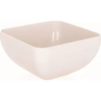miska 0,5l, 11x11x 6,3cm,AMIENS, čtv.,krém.plast
