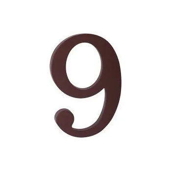 KĽUČKA Číslo domovní 175mm Hnědá