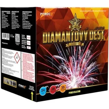 Zábavní pyrotechnika Diamantový déšť - ohňostroj 24 ran / 30 mm